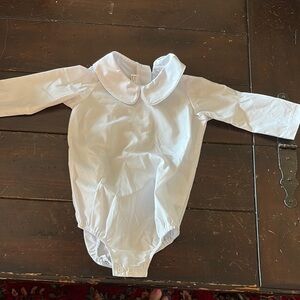 White Long Sleeve Baby Bodysuit